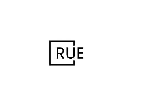 RUE letter initial logo design vector illustration Stock Illustration