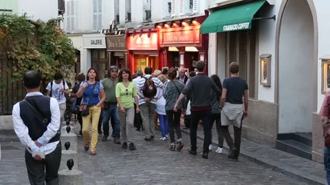 Rue Norvins in Paris Stock Footage 203380610