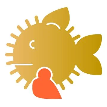 Ruff fish flat icon. Sharp fish color icons in trendy flat style. Seafood Stock Illustration
