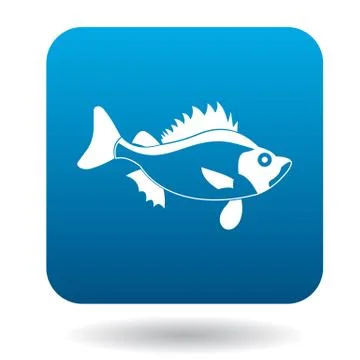 Ruff fish icon, simple style Stock Illustration