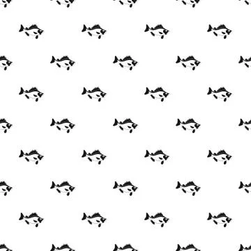 Ruff fish pattern, simple style Stock Illustration