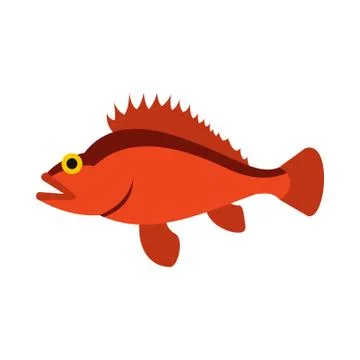 Ruff icon, flat style Stock Illustration