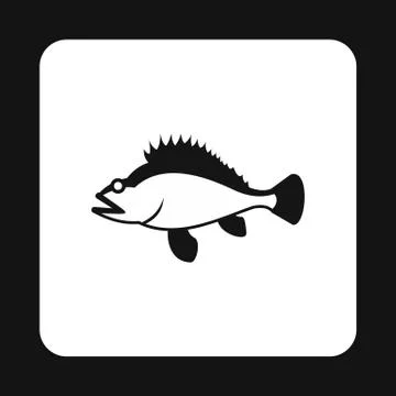 Ruff icon, simple style Stock Illustration