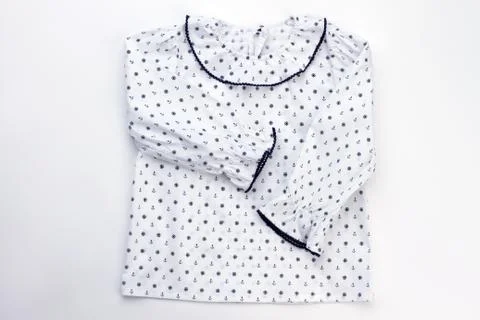 Ruffle top with sailor pattern Stock Photos