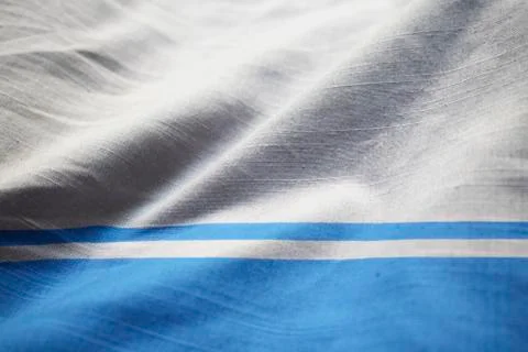 Ruffled Flag of Aruba in Wind Foto stock