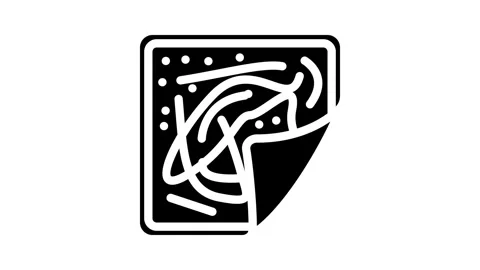 Rug bathroom interior glyph icon animation Stock Footage 326746089