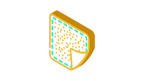 Rug bathroom interior isometric icon animation Stock Footage 327293923