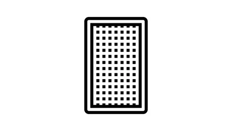 Rug bathroom interior line icon animation Stock Footage 326136105