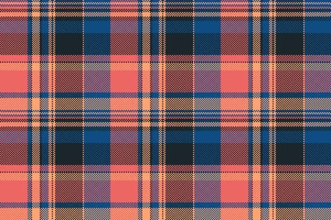 Rug check tartan vector, wrapping plaid fabric texture. Mixed pattern backg.. Stock Illustration