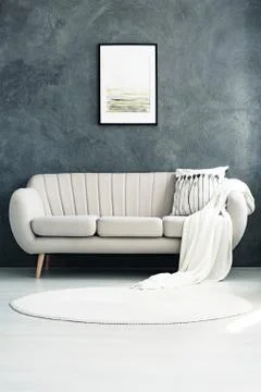 Rug in front of sofa Stock Photos