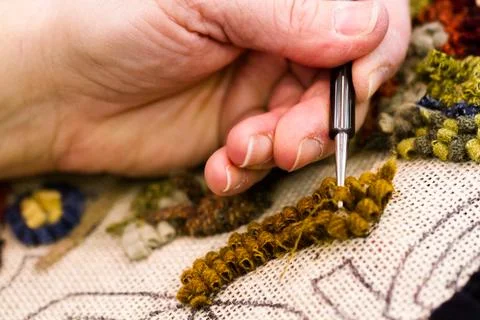 Rug hooking Stock Photos