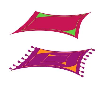 Rug on a white background. Cartoon. Vector. Stock Illustration