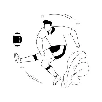 Rugby abstract concept vector illustration. Stock Illustration