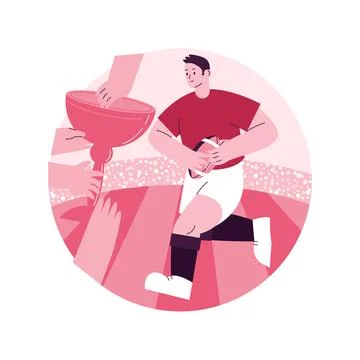 Rugby abstract concept vector illustration. Stock Illustration