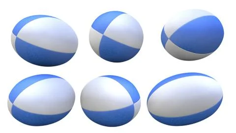 Rugby ball 3D render for world cup Stock Illustration