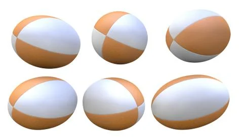 Rugby ball 3D render for world cup Stock Illustration