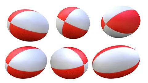 Rugby ball 3D render for world cup Stock-Illustration