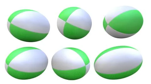Rugby ball 3D render for world cup Stock Illustration
