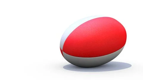 Rugby ball 3D render for world cup Stock Illustration