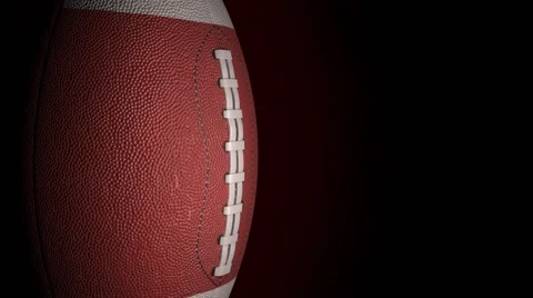 Rugby ball on black background Video stock 61729262