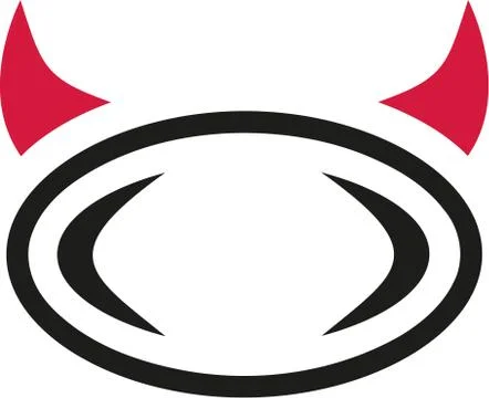Rugby ball devil Stock Illustration