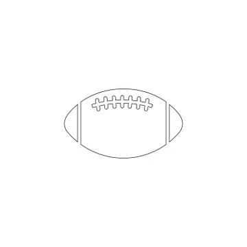 Rugby Ball. flat vector icon Stock Illustration