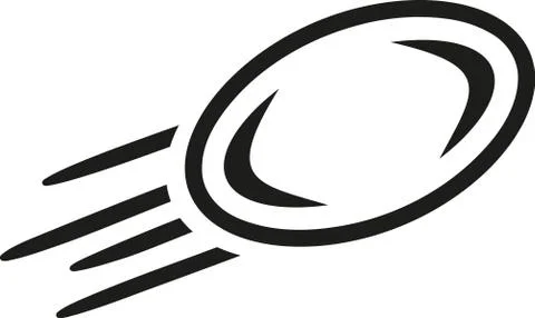 Rugby ball flight Illustrazione stock