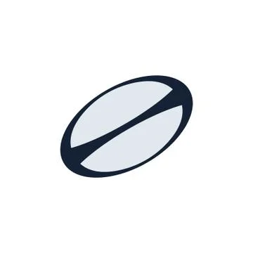 Rugby ball icon. simple flat vector illustration. Illustrazione stock