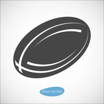 Rugby ball icon solid Stock Illustration