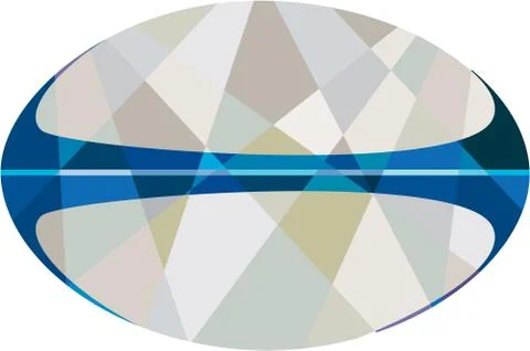 Rugby Ball Isolated Low Polygon Stock Illustration