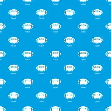 Rugby ball pattern seamless blue Stock Illustration