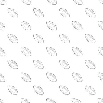 Rugby ball pattern seamless Stock Illustration