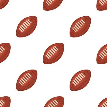 Rugby ball pattern seamless vector Illustrazione stock