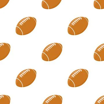 Rugby ball pattern seamless vector Illustrazione stock