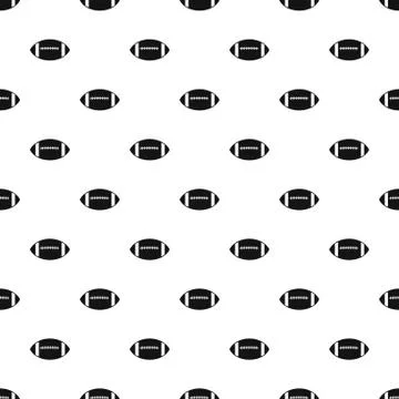 Rugby ball pattern, simple style Stock Illustration