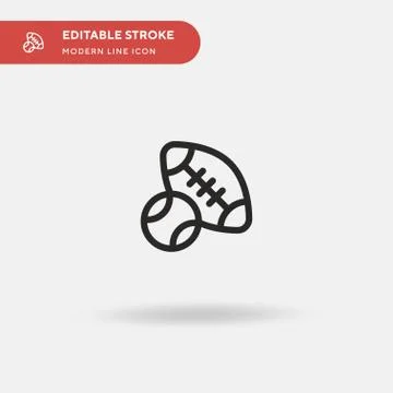 Rugby Ball Simple vector icon. Illustration symbol design template for web mo 스톡 일러스트