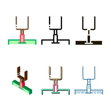 Rugby designs gate icon vector outline Stock Illustration