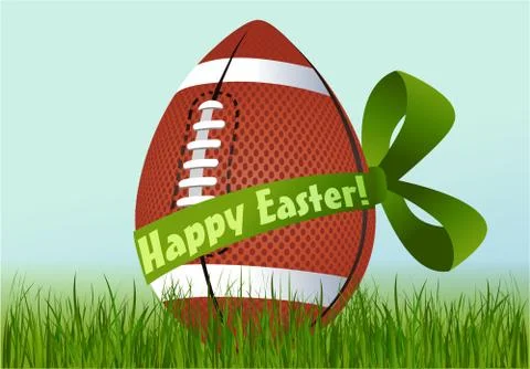Rugby Easter egg Stock Illustration