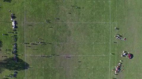 Rugby game from drone Video stock 68956926