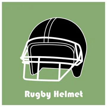 Rugby helmet design Stock Illustration