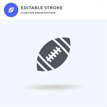 Rugby icon vector, filled flat sign, solid pictogram isolated on white, logo Stock Illustration