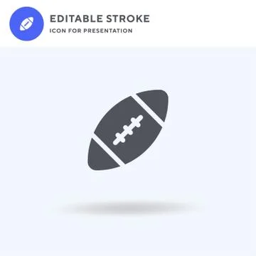 Rugby icon vector, filled flat sign, solid pictogram isolated on white, logo イラスト素材