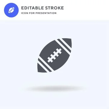 Rugby icon vector, filled flat sign, solid pictogram isolated on white, logo Illustrazione stock