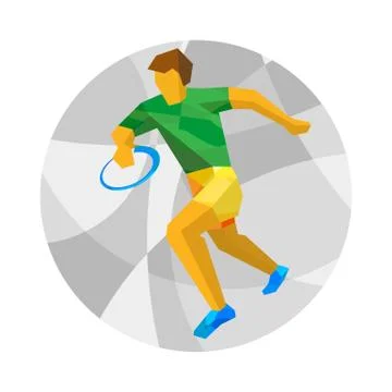 Rugby player with abstract patterns Stock Illustration