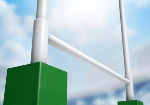 Rugby Posts Stadium Day Illustrazione stock