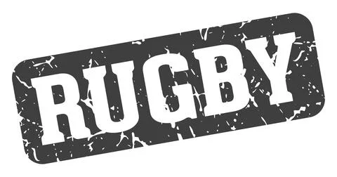 Rugby rectangular sign. rugby stamp Ilustração Stock