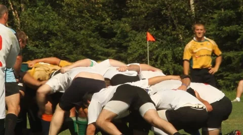 Rugby scrum 스톡 동영상 48079585