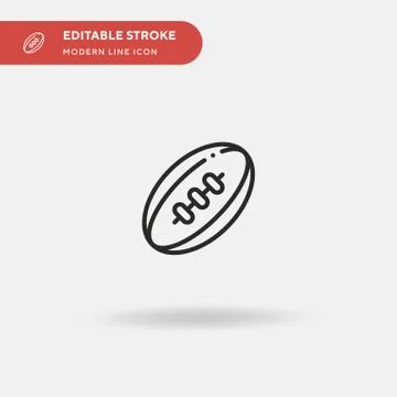 Rugby Simple vector icon. Illustration symbol design template for web mobile  스톡 일러스트