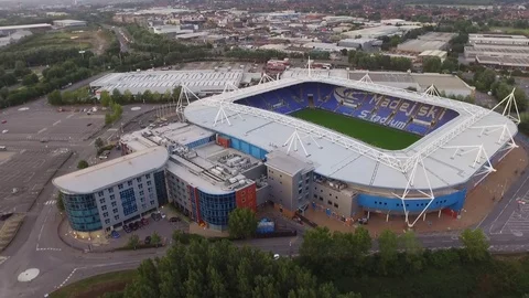 Rugby Stadium Aerial shoot Stock Footage 83603086