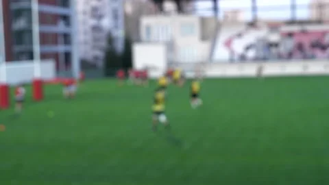 Rugby training session on stadium field, defocused view Stock-Footage 271680624